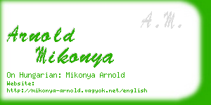 arnold mikonya business card